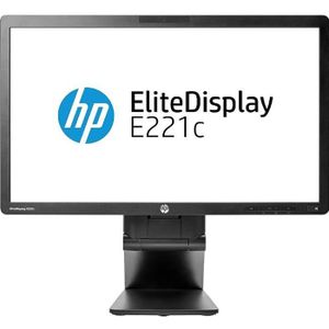 HP E221C - 22 inch - 1920x1080 - DP - DVI - VGA - Zwart Zo goed als nieuw