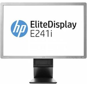 HP E241i - 24 inch - 1920x1200 - DP - DVI - VGA - Zilver Zo goed als nieuw