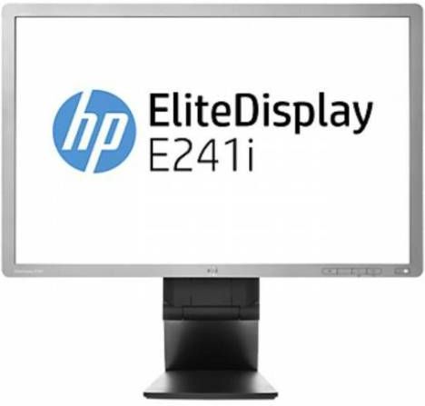 HP EliteDisplay E241i - 24 inch - 1920x1200 - DP - DVI - VGA - Zilver Zichtbaar gebruikt