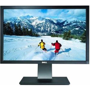 Dell u2410f - 24 inch - 1920x1200 - DP - 2x DVI - HDMI - VGA - Zwart Zichtbaar gebruikt