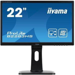 iiyama ProLite B2283HS - 22 inch - 1920x1080 - DVI - HDMI - VGA - Zwart