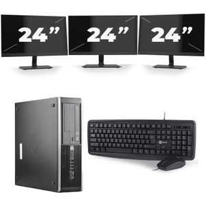 HP Compaq 8200 Elite USFF - Intel Core i3-2e Generatie - 8GB RAM - 120GB SSD - Windows 10 + 3x 24 inch Monitor