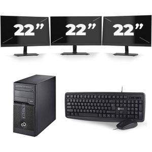 HP Compaq 8200 Elite USFF - Intel Core i5-2e Generatie - 8GB RAM - 256GB SSD - Windows 10 + 3x 23 inch Monitor