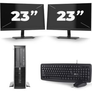 HP Compaq Elite 8300 SFF - Intel Core i5-3e Generatie - 8GB RAM - 256GB SSD - Windows 10 + 2x 23 inch Monitor