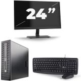 HP EliteDesk 800 G2 SFF - Intel Core i7-6e Generatie - 16GB RAM - 256GB SSD - Windows 11 + 1x 24 inch Monitor Nette Staat