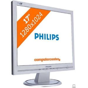 Phillips 170S5 - 17 inch - 1280x1024 - VGA - Grijs Zichtbaar gebruikt
