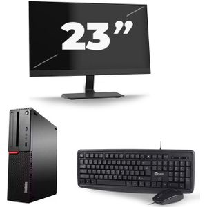 Lenovo ThinkCentre M700 SFF - Intel Core i5-6e Generatie - 8GB RAM - 256GB SSD - Windows 11 + 1x 23 inch Monitor Zichtbaar gebruikt