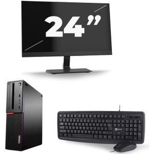 Lenovo ThinkCentre M700 SFF - Intel Core i7-6e Generatie - 16GB RAM - 256GB SSD - Windows 11 + 1x 24 inch Monitor Zichtbaar gebruikt
