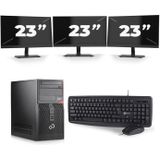 Dell Latitude 5410 - Intel Core i7-10e Generatie - 14 inch - 16GB RAM - 256GB SSD - Windows 11 + 3x 24 inch Monitor Zichtbaar gebruikt