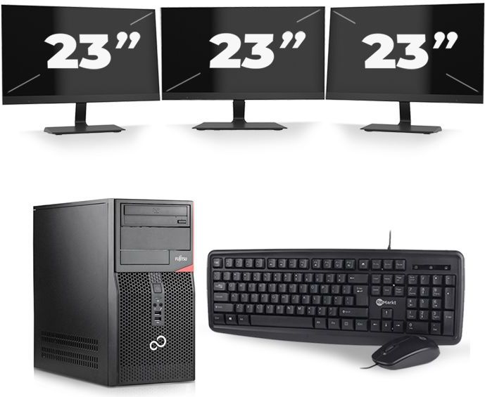 Dell Latitude 5410 - Intel Core i7-10e Generatie - 14 inch - 16GB RAM - 256GB SSD - Windows 11 + 3x 24 inch Monitor Zichtbaar gebruikt