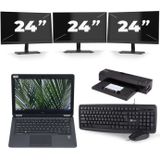 Dell Latitude 5280 - Intel Core i5-7e Generatie - 12 inch - 8GB RAM - 256GB SSD - Windows 11 + 3x 24 inch Monitor Nette Staat