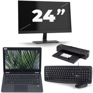 Dell Latitude 5280 - Intel Core i5-7e Generatie - 12 inch - 8GB RAM - 256GB SSD - Windows 11 + 1x 24 inch Monitor Zichtbaar gebruikt