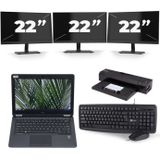 Dell Latitude 5280 - Intel Core i5-7e Generatie - 12 inch - 8GB RAM - 256GB SSD - Windows 11 + 3x 22 inch Monitor Zichtbare schade