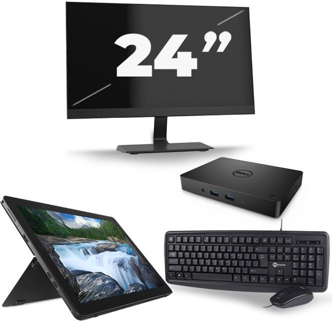 Dell Latitude 5290 - Intel Core i5-8e Generatie - 12 inch - 16GB RAM - 480GB SSD - Windows 11 + 1x 24 inch Monitor