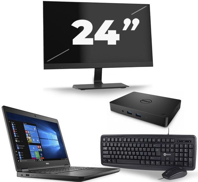 Dell Latitude 5480 - Intel Core i5-6e Generatie - 14 inch - 8GB RAM - 256GB SSD - Windows 11 + 1x 24 inch Monitor Zichtbare schade