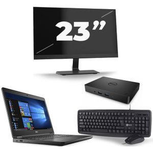 Dell Latitude 5480 - Intel Core i3-7e Generatie - 14 inch - 8GB RAM - 256GB SSD - Windows 11 + 1x 23 inch Monitor Zichtbaar gebruikt