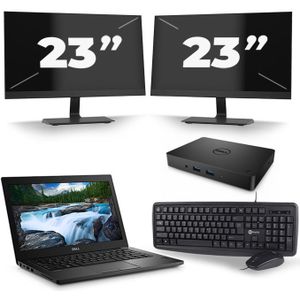 Dell Latitude 5490 - Intel Core i5-7e Generatie - 14 inch - 8GB RAM - 256GB SSD - Windows 11 + 2x 23 inch Monitor Zichtbare schade