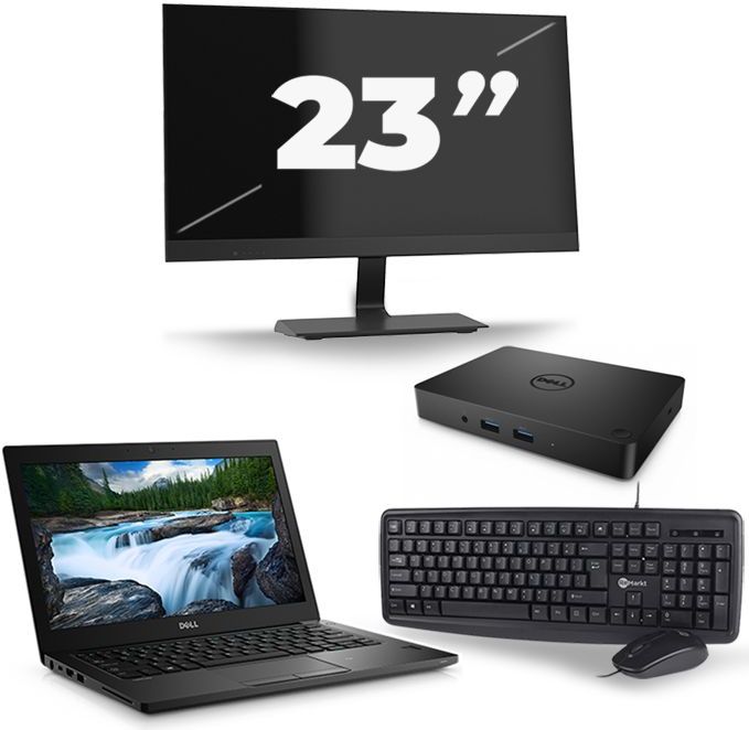 Dell Latitude 5490 - Intel Core i3-8e Generatie - 14 inch - 8GB RAM - 256GB SSD - Windows 11 + 1x 23 inch Monitor Zichtbaar gebruikt