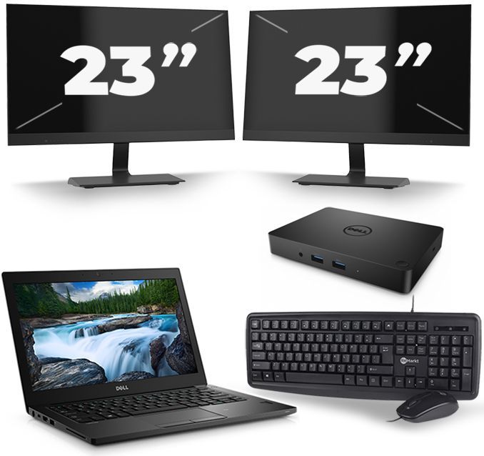 Dell Latitude 5490 - Intel Core i3-8e Generatie - 14 inch - 8GB RAM - 256GB SSD - Windows 11 + 2x 23 inch Monitor Zichtbaar gebruikt