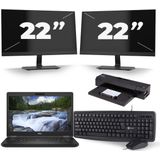 Dell Latitude 5491 - Intel Core i5-8e Generatie - 14 inch - 16GB RAM - 256GB SSD - Windows 11 + 2x 22 inch Monitor Zichtbare schade