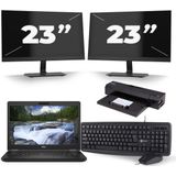 Dell Latitude 5491 - Intel Core i5-8e Generatie - 14 inch - 16GB RAM - 256GB SSD - Windows 11 + 2x 23 inch Monitor Zichtbare schade