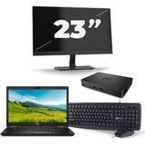 Dell Latitude 5580 - Intel Core i5-6e Generatie - 15 inch - 8GB RAM - 256GB SSD - Windows 11 + 1x 23 inch Monitor Nette Staat