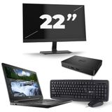 Dell Latitude 5590 - Intel Core i5-8e Generatie - 15 inch - 16GB RAM - 512GB SSD - Windows 11 + 1x 22 inch Monitor Nette Staat