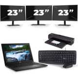 Dell Latitude 7280 - Intel Core i5-7e Generatie - 12 inch - 8GB RAM - 256GB SSD - Windows 11 + 3x 23 inch Monitor Nette Staat