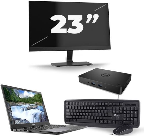 Dell Latitude 7300 - Intel Core i7-8e Generatie - 13 inch - 16GB RAM - 256GB SSD - Windows 11 + 1x 23 inch Monitor Zichtbare schade