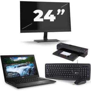 Dell Latitude 7390 - Intel Core i7-8e Generatie - 13 inch - 16GB RAM - 256GB SSD - Windows 11 + 1x 24 inch Monitor Nette Staat