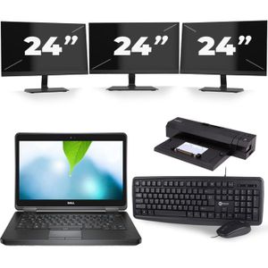 Dell Latitude E5440 - Intel Core i5-4e Generatie - 14 inch - 8GB RAM - 240GB SSD - Windows 11 + 3x 24 inch Monitor