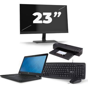 Dell Latitude E5550 - Intel Core i5-5e Generatie - 15 inch - 8GB RAM - 256GB SSD - Windows 11 + 1x 23 inch Monitor