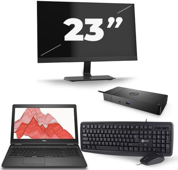 Dell Precision 3530 - Intel Core i7-8e Generatie - 15 inch - 16GB RAM - 256GB SSD - Windows 11 + 1x 23 inch Monitor Nette Staat