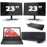 Dell Precision 3530 - Intel Core i7-8e Generatie - 15 inch - 16GB RAM - 256GB SSD - Windows 11 + 2x 23 inch Monitor Nette Staat