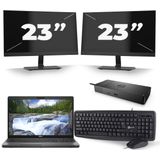 Dell Precision 3541 - Intel Core i7-9e Generatie - 15 inch - 16GB RAM - 256GB SSD - Windows 11 + 2x 23 inch Monitor Zichtbaar gebruikt