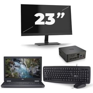Dell Precision 7530 - Intel Core i7-8e Generatie - 15 inch - 16GB RAM - 256GB SSD - Windows 11 + 1x 23 inch Monitor Nette Staat
