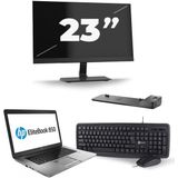 HP EliteBook 850 G1 - Intel Core i5-4e Generatie - 15 inch - 8GB RAM - 256GB SSD - Windows 11 + 1x 23 inch Monitor Nette Staat