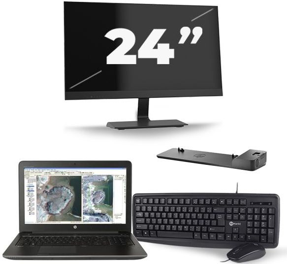 HP ZBook 15 G3 - Intel Core i7-6e Generatie - 15 inch - 16GB RAM - 256GB SSD - Windows 11 + 1x 24 inch Monitor Nette Staat