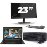 HP ZBook Studio G3 - Intel Core i7-6e Generatie - 15 inch - 16GB RAM - 256GB SSD - Windows 11 + 1x 23 inch Monitor Zichtbaar gebruikt