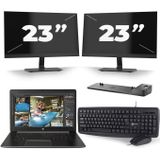 HP ZBook Studio G3 - Intel Core i7-6e Generatie - 15 inch - 16GB RAM - 256GB SSD - Windows 11 + 2x 23 inch Monitor Zichtbaar gebruikt