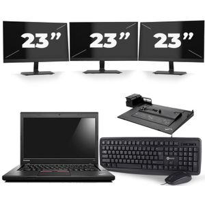 Lenovo ThinkPad L440 - Intel Core i5-4e Generatie - 14 inch - 8GB RAM - 240GB SSD - Windows 11 + 3x 23 inch Monitor