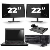 Lenovo ThinkPad L460 - Intel Core i5-6e Generatie - 14 inch - 8GB RAM - 256GB SSD - Windows 11 + 2x 22 inch Monitor Zichtbaar gebruikt