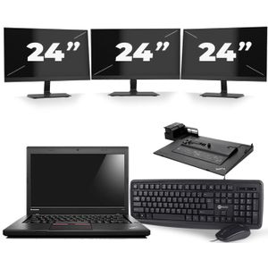 Lenovo ThinkPad L460 - Intel Core i5-6e Generatie - 14 inch - 8GB RAM - 256GB SSD - Windows 11 + 3x 24 inch Monitor Zichtbaar gebruikt