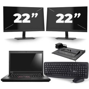 Lenovo ThinkPad L460 - Intel Core i5-6e Generatie - 14 inch - 8GB RAM - 256GB SSD - Windows 11 + 2x 22 inch Monitor Zichtbare schade