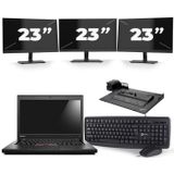 Lenovo ThinkPad L460 - Intel Core i5-6e Generatie - 14 inch - 8GB RAM - 256GB SSD - Windows 11 + 3x 23 inch Monitor Zichtbare schade