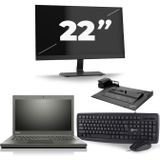 Lenovo ThinkPad T460 - Intel Core i5-6e Generatie - 14 inch - 8GB RAM - 240GB SSD - Windows 11 + 1x 22 inch Monitor
