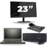 Lenovo ThinkPad T460 - Intel Core i5-6e Generatie - 14 inch - 8GB RAM - 256GB SSD - Windows 11 + 1x 23 inch Monitor Zichtbaar gebruikt