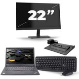 Lenovo ThinkPad T460s - Intel Core i5-6e Generatie - 14 inch - 8GB RAM - 256GB SSD - Windows 11 + 1x 22 inch Monitor Zichtbaar gebruikt