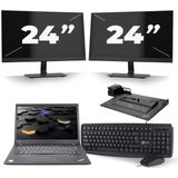 Lenovo ThinkPad T460s - Intel Core i5-6e Generatie - 14 inch - 8GB RAM - 256GB SSD - Windows 11 + 2x 24 inch Monitor Zichtbare schade