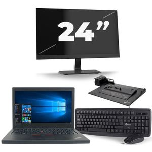 Lenovo ThinkPad X260 - Intel Core i5-6e Generatie - 12 inch - 8GB RAM - 256GB SSD - Windows 11 + 1x 24 inch Monitor